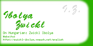 ibolya zwickl business card